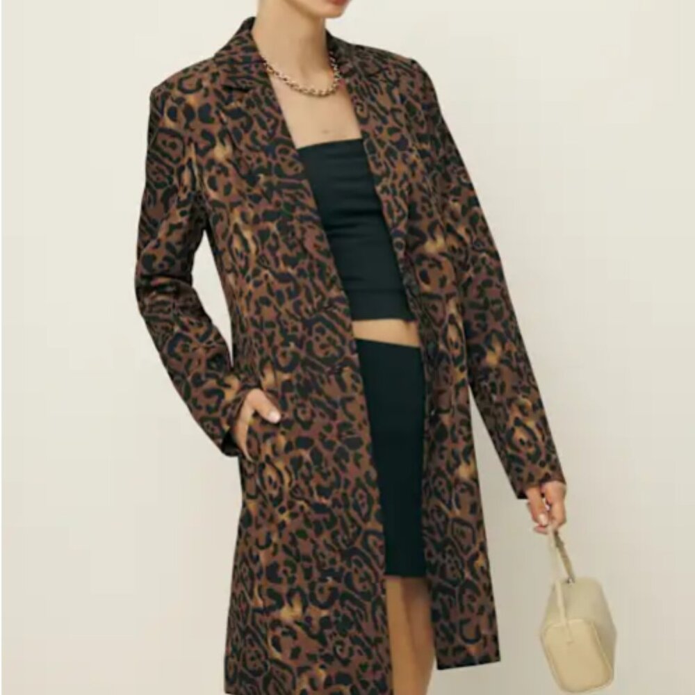 NWT - Reformation Eleonore Jacket Brown - Size L